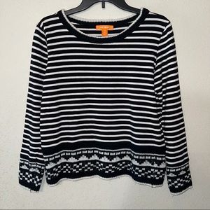Joe Fresh black and white striped sweater